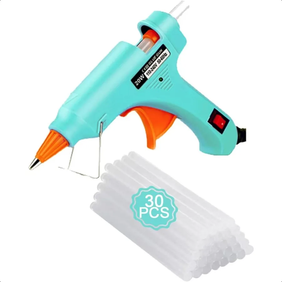 

Hot Glue Gun Kit Mini: Mini Hot Glue Guns Kit with 30 Sticks Melt Glue Gun Craft for School DIY Arts Home Quick Repairs Multiap