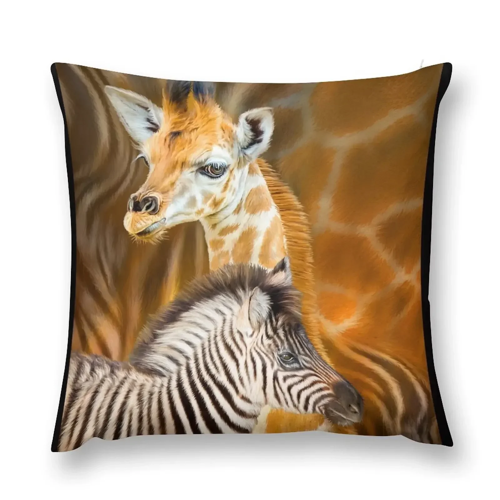 

Spots And Strips - Giraffe And Zebra Throw Pillow covers for pillows christmas decorations for home 2025 pillow