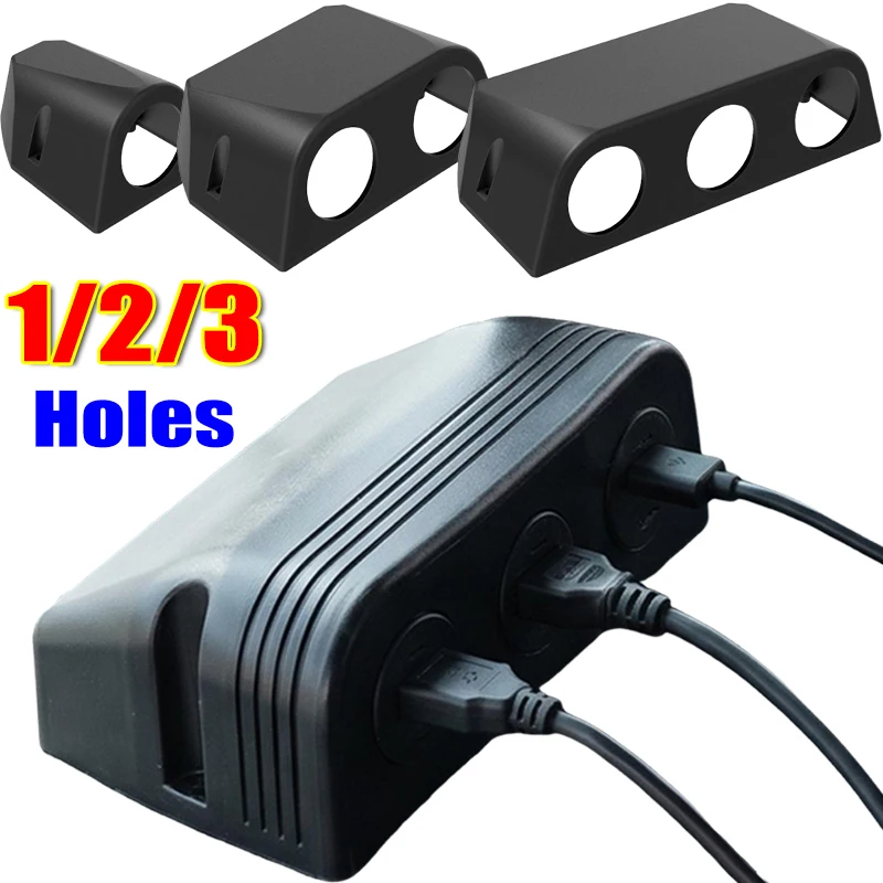 

Universal Car Modified Tent Base Socket 1/2/3 Hole ABS Power Outlet Panel for 12V Devices Installation for RV Truck Car Interior