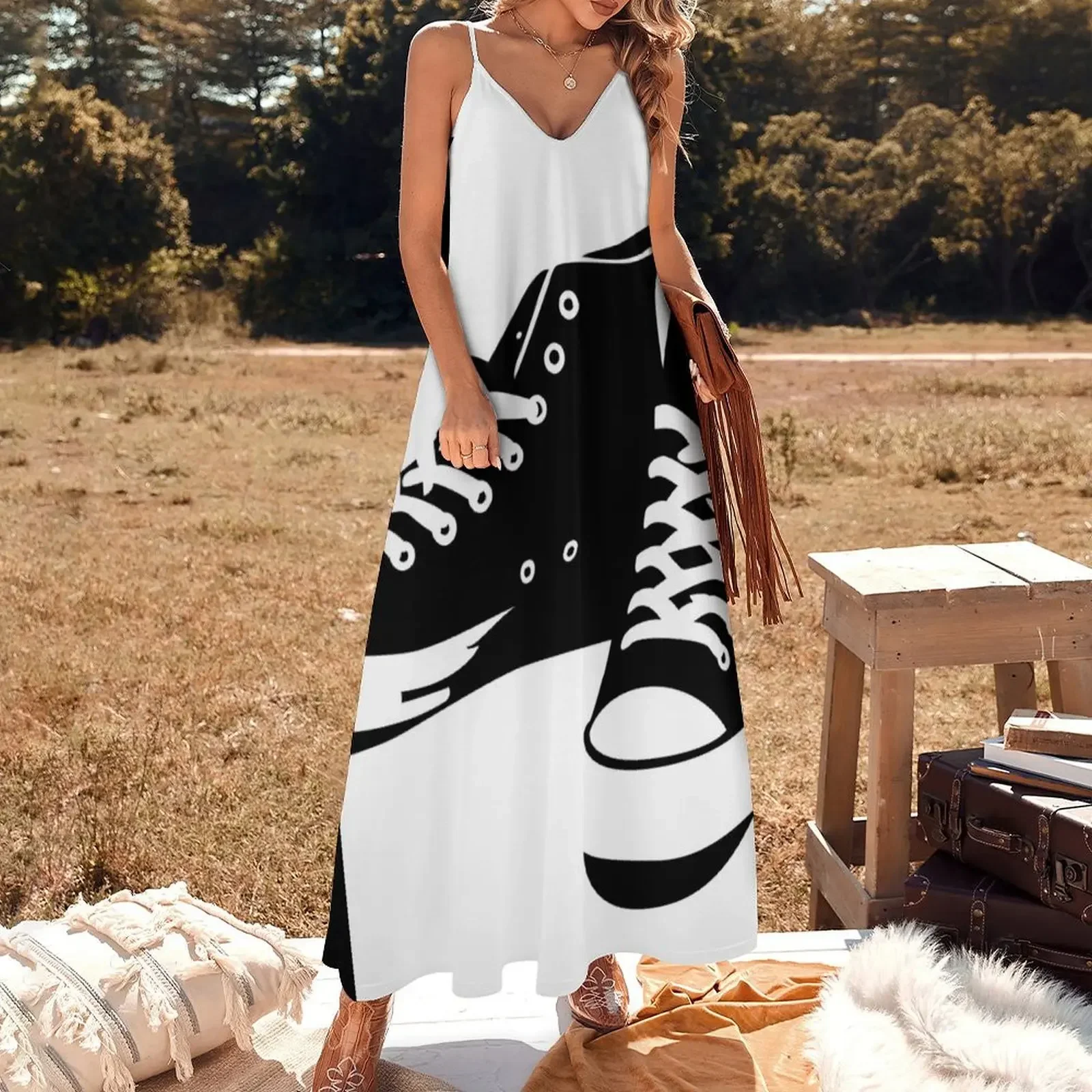 Black sneakers Sleeveless Dress long dress women Long dress woman dresses for official occasions