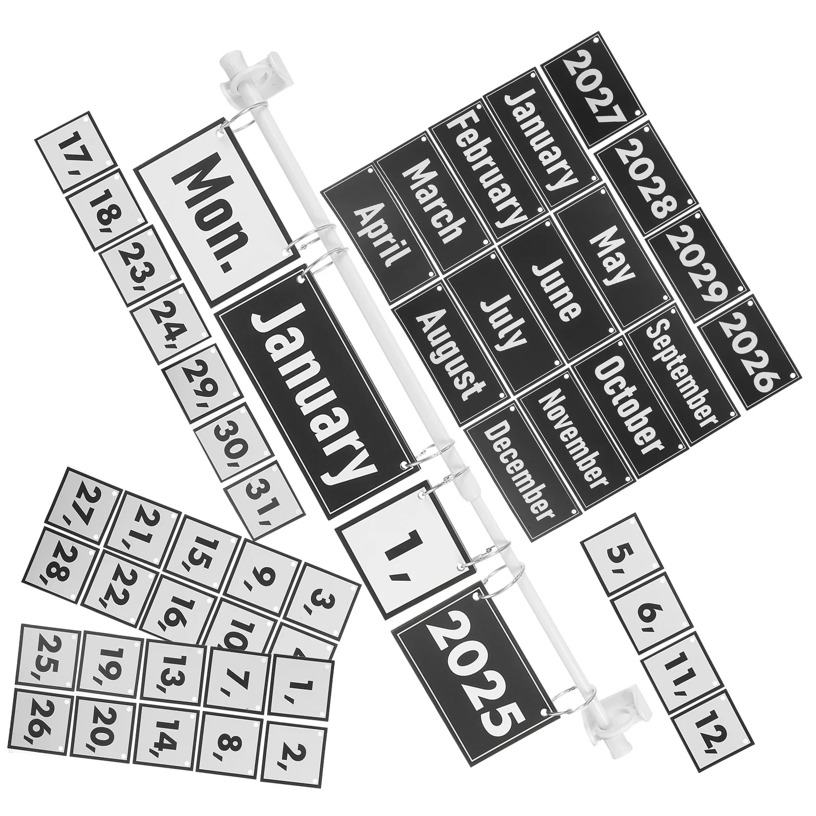 

1Set Classroom Flip Calendar Bulletin Board Calendar 2025-2029 Boho Manual Date Cards Preschool Elementary Classroom Decor Boho