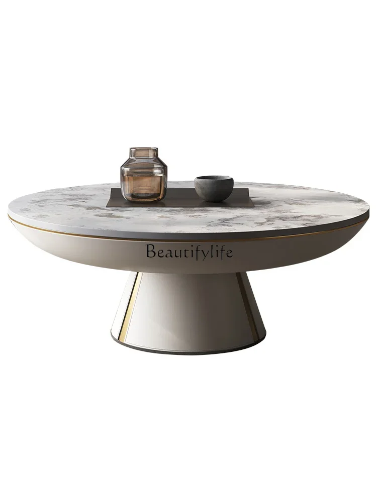 

FG43*Small apartment creative household coffee table mobile living room rock slab coffee table