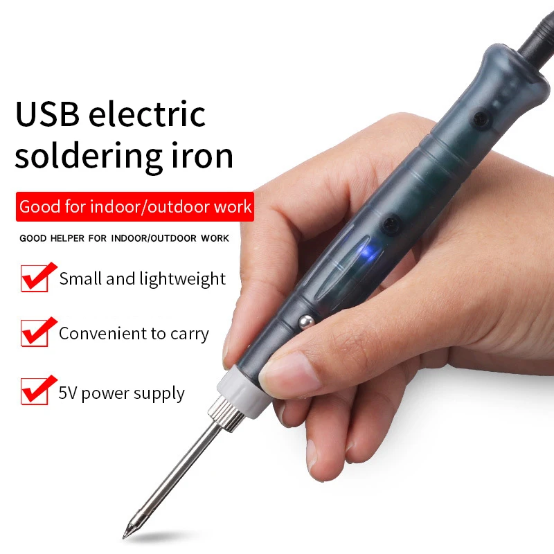 

5V USB Soldering Iron Professional Electric Heating Tools Rework With Indicator Light Handle Welding Gun BGA Repair