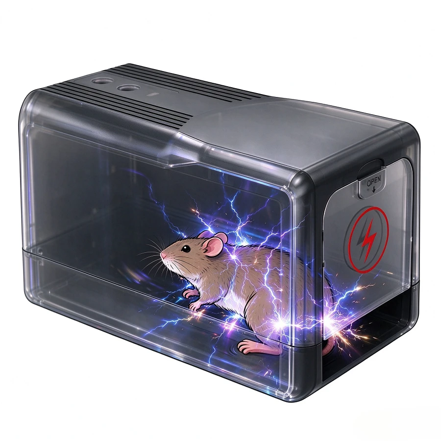 Indoor Electric Shock Mouse Trap Mouse Cage 8000V High Voltage Rat Killer Traps Mice Pest Control for Kitchen Bedroom Warehouse