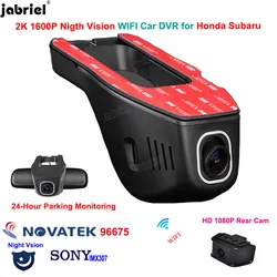 2K Dash Cam Car DVR for Honda Civic Jazz fit Insight Accord Odyssey Pilot Passport S660 Legend CR-V CR-Z HR-V FR-V for Subaru