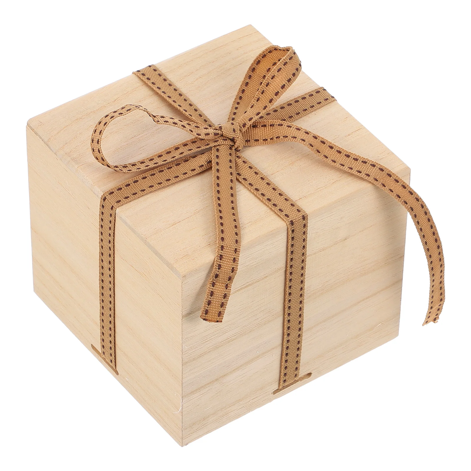 

Blank Paulownia Wooden Box Small Square Storage Bins Lids Unfinished Craft Jewelry Box Container Home Office Use Durability