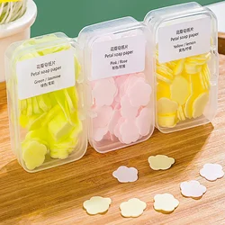 Disposable Petal Soaps Flakes Portable Skin Friendly Fresh Hand Washing Toilet Soap Slice Household for Girls/travel