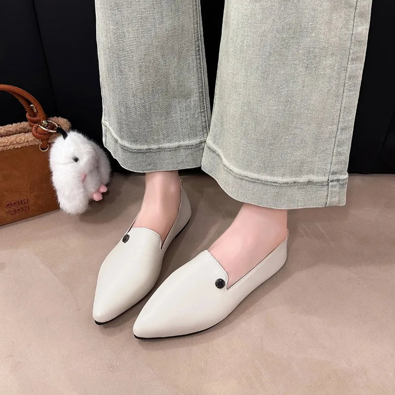 

2025 г. женские туфли на низком каблуке на плоской подошве с мягкой подошвой, весенний новый стиль, удобная резиновая верхняя обувь с квадратной головкой