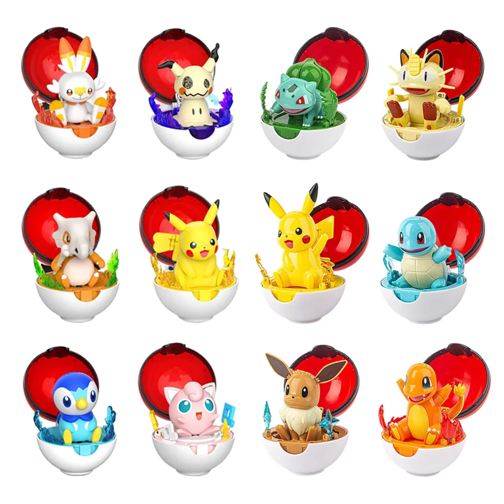 Pokemon Spielzeug Pokeball Verwandlungsfähige Anime-Actionfiguren Modelle Pikachu Eevee Squirtle Charmander Bulbasaur Kindergeschenke