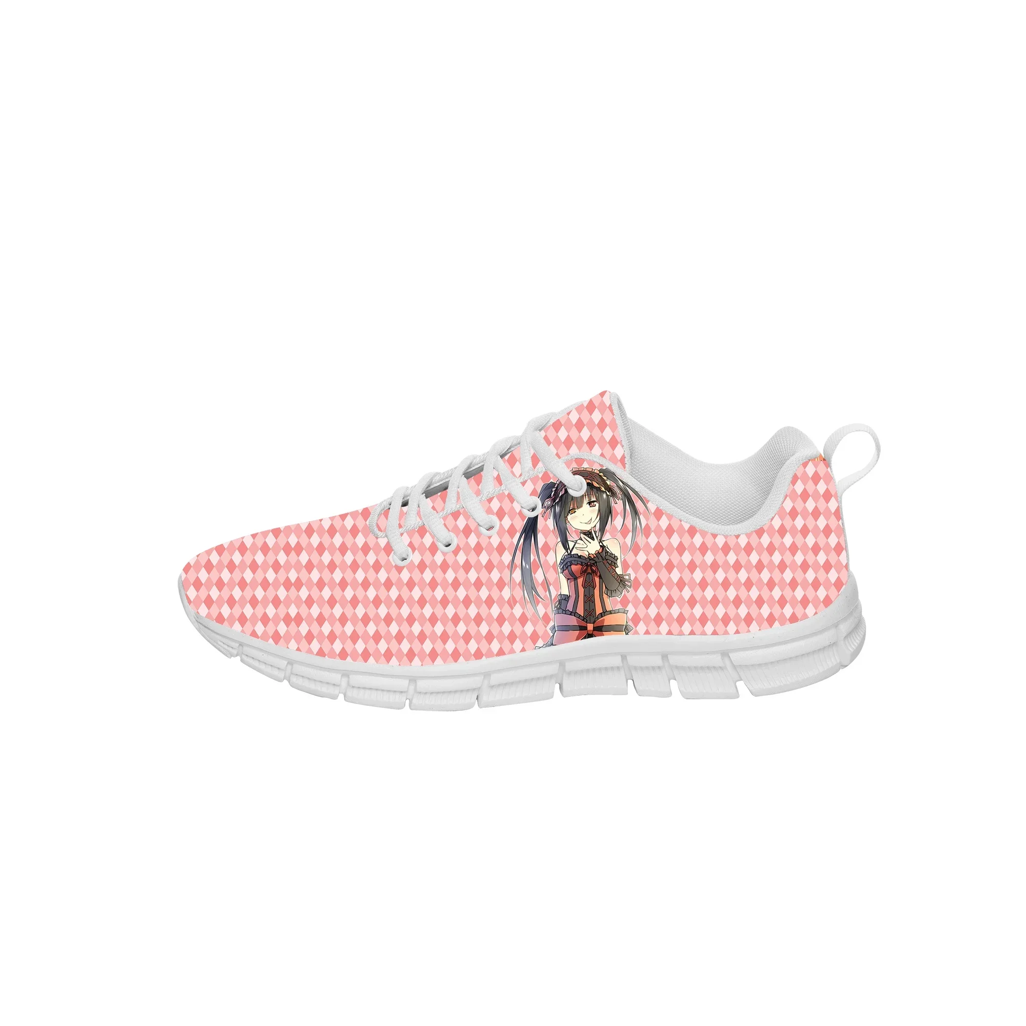 

Anime Date A Live Tokisaki Kurumi Sneakers Mens Womens Casual Cloth Shoes Canvas Running Shoes White 3D Printed Lightweight shoe