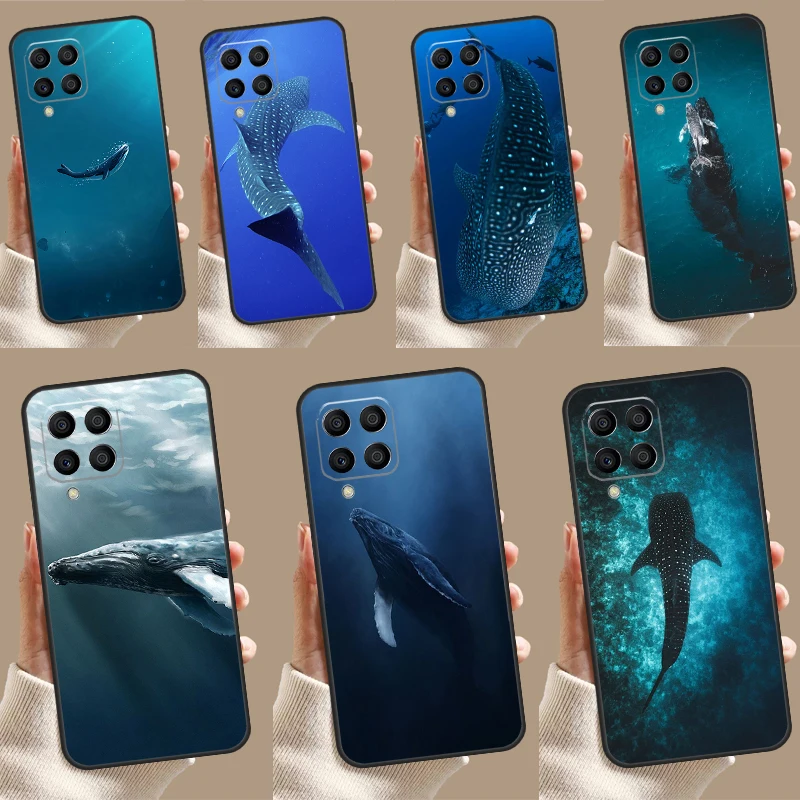 Ocean Whale Shark Swimming For Samsung Galaxy M54 M34 M14 M12 M32 M52 M53 M33 M13 M20 M21 M51 M15 M55 M31s M30s Case