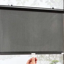 Automatic Retractable Roller Blinds Car Sunshade Bedroom Kitchen Blackout Curtain Sunscreen Heat Insulation Nail-free Sun Blind