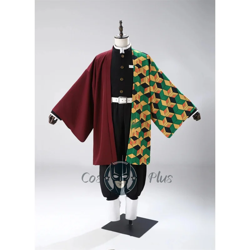 Disfraz de Tomiokaa Giyuu, bordado Haori, Material TR de calidad SR