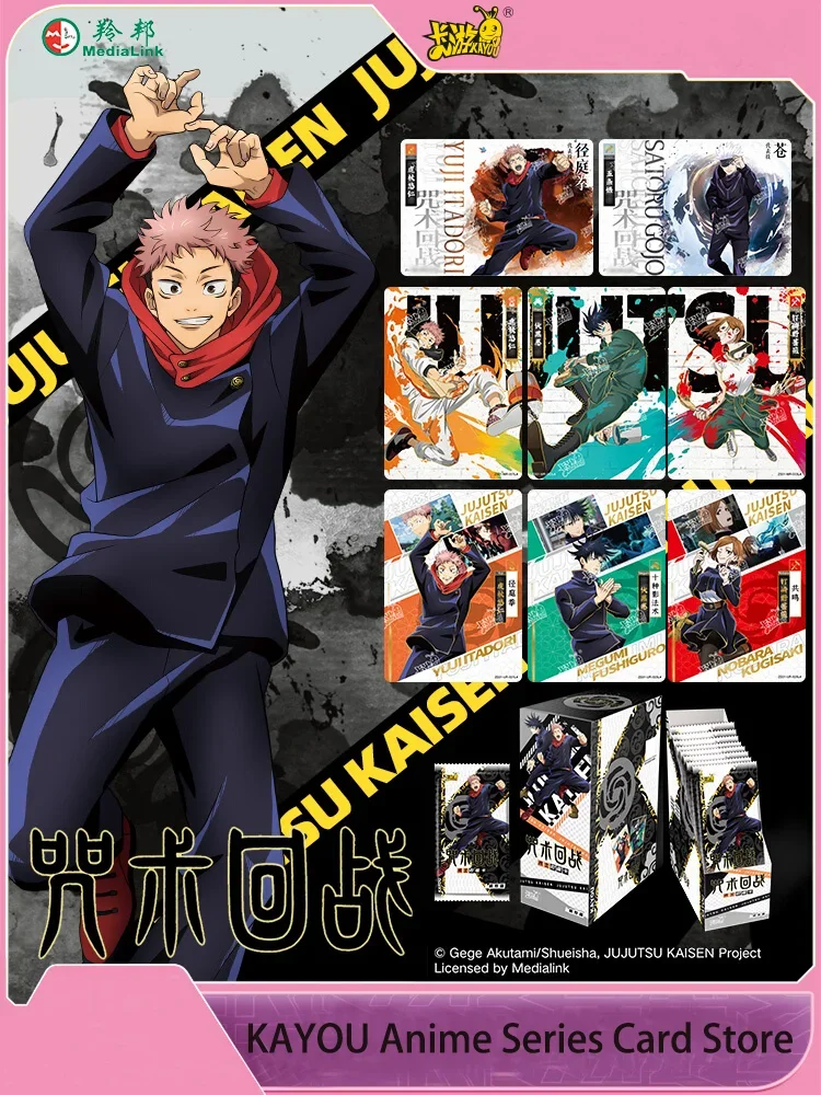 KAYOU Original Anime Jujutsu Kaisen High School Edition Itadori Yuji Kugisaki Nobara Collection Cards Toys Children's Gifts