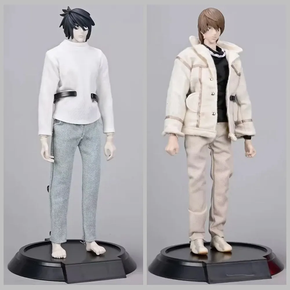 30cm Death Note Figure L / Light Yagami Figures Real Clothes Anime Pvc Statue Figure Model Doll Collectible Room Decoration Toys