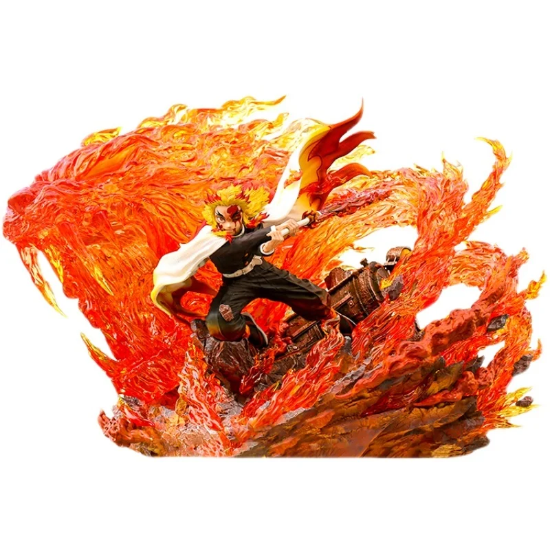 Dämonentöter: Kimetsu no Yaiba handgemachte Flame Pillar Fantasy House Rengoku KyoujuroGK Statue männliches Geburtstagsgeschenk japanischer Anime