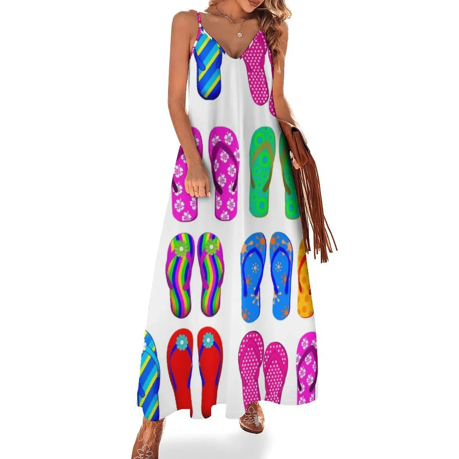 

Summer Flip-flops Sleeveless Dress bandage dress dresses for womens elegant women's sets Casual dresses