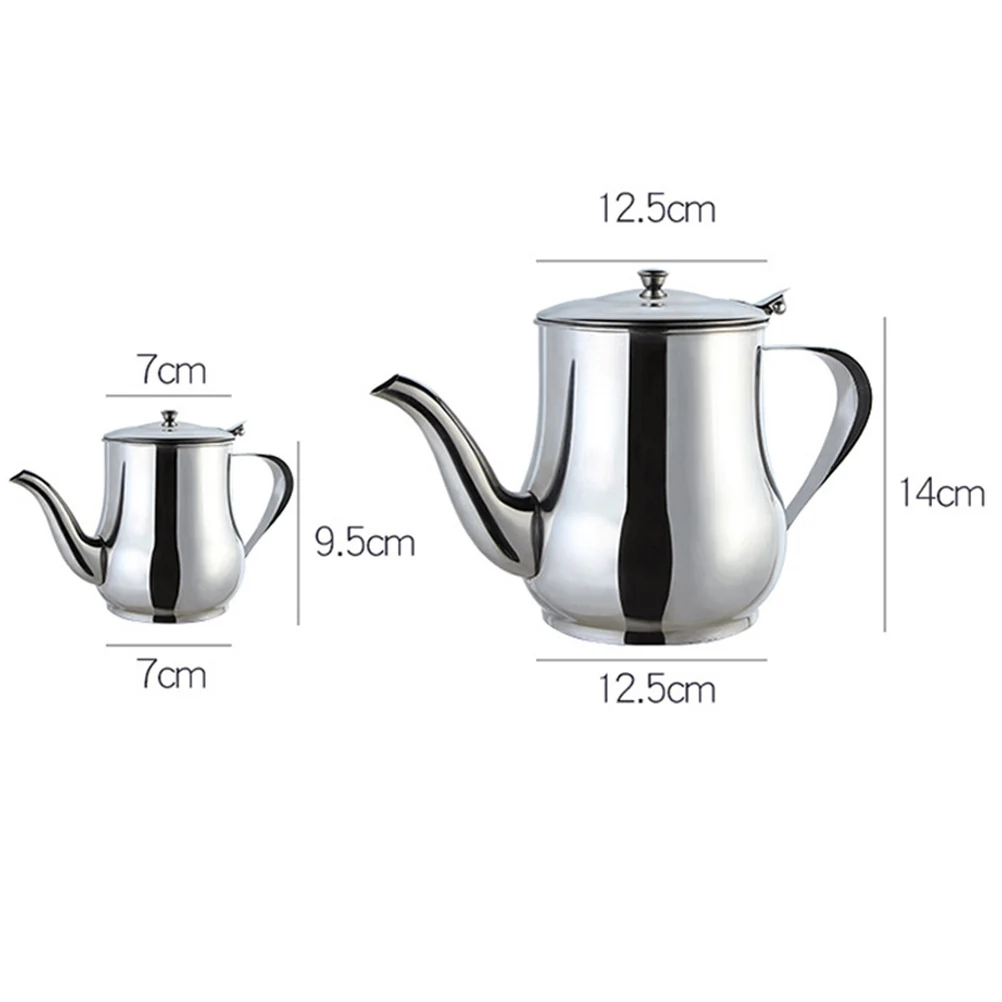 

Stainless Steel Container Large Capacity Sauce Vinegar Water Pot Stainless Steel Oil Dispenser Extra Spout Kitchen