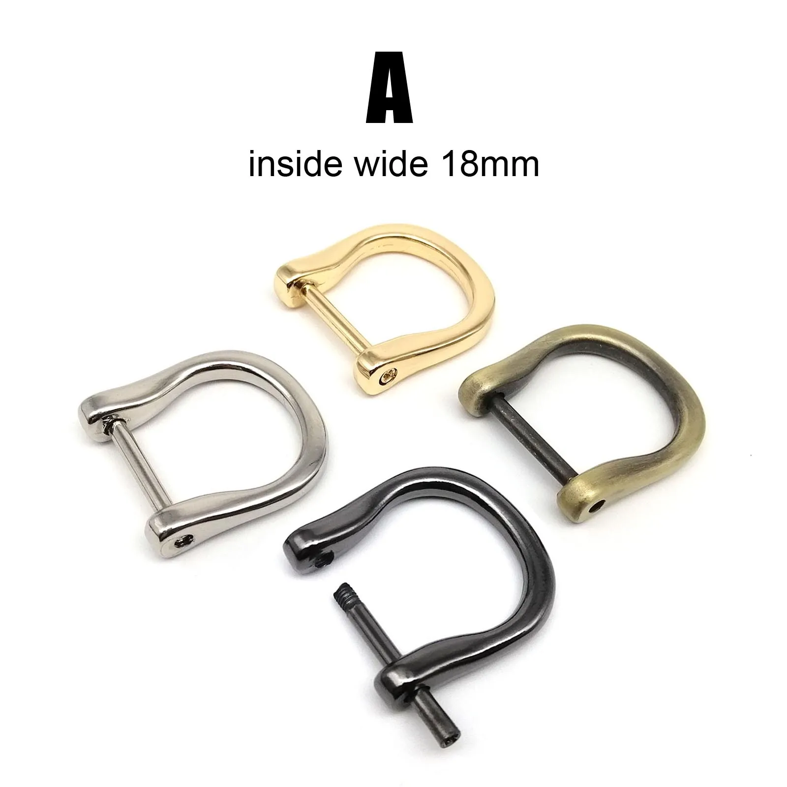 Metal Detachable Open Removable Screw Handbag Leather Shoulder Hand Bag Strap Belt Webbing Dee D Ring Buckle Clasp Repair DIY