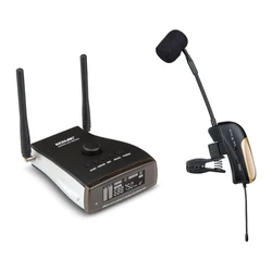 Acemic PR-8ECHO/ST-4 Wireless Saxophone Microphone System, UHF Diversity for Saxophonist Stage Performance with 3 Echo Reverb