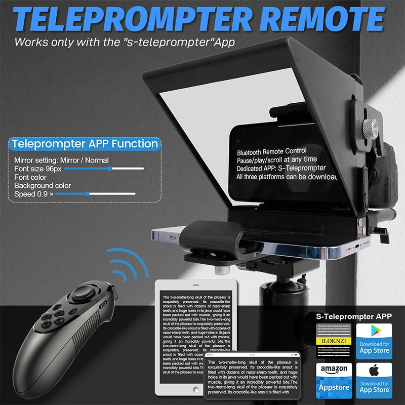 Imagem -02 - Teleprompter Portátil com Controles Remotos hd Spectrum Glass para Laptop e Câmeras Dslr Modos de Uso Diferentes 7.5