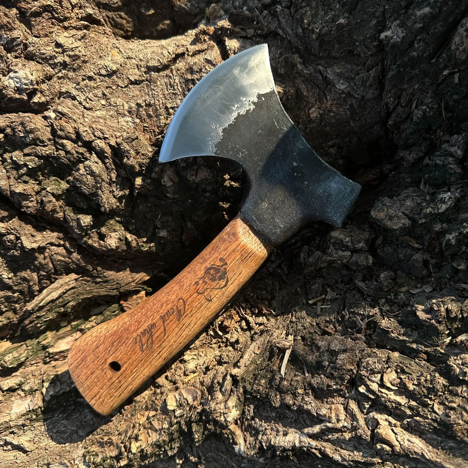 New Multi-functional Small Cyclone Forged Durable Firewood Splitting Camping Portable Forged Track Woodworking Axe Tool - view 4