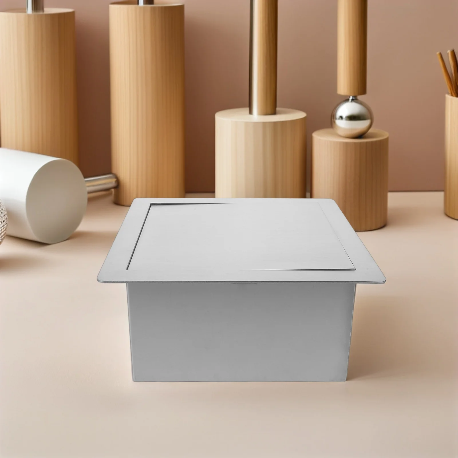 

Recessed Trash Cover Stainless Steel Countertop Built-In Bin Lid For Kitchen Restaurant -In Garbage Can Grommet