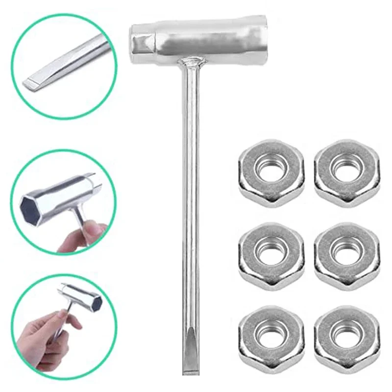 Kit de porca de aço inoxidável para motosserras compatível com modelos para 017 023 Conjunto de ferramentas perfeito para manutenção rápida