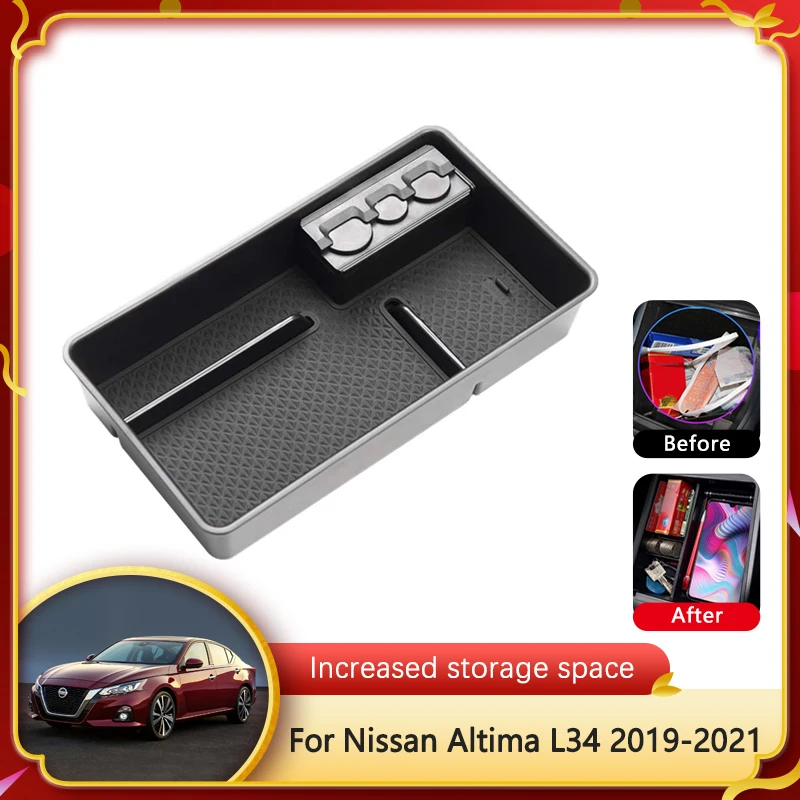 

Car Dirt Resistant Storage Box for Nissan Altima L34 2019 2020 2021 Atuo Storage Bag Central Armrest Box Organizer Accessories