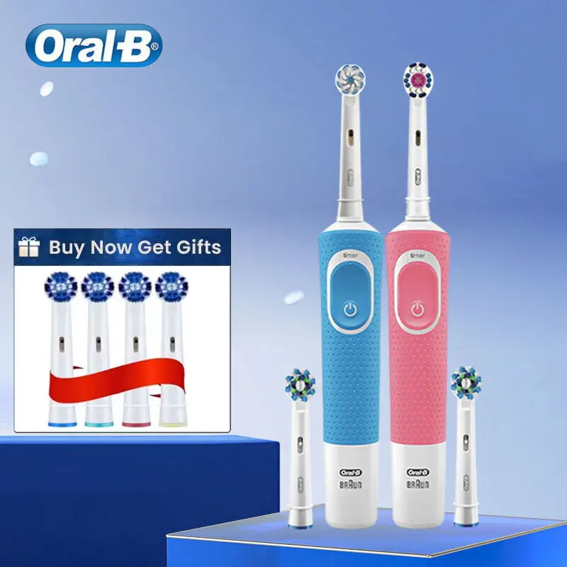 

Электронная зубная щетка Oral B D100 для взрослых, перезаряжаемая, 2D, вращающаяся, с 2-минутным таймером, электрическая щетка для очистки, водонепроницаемая