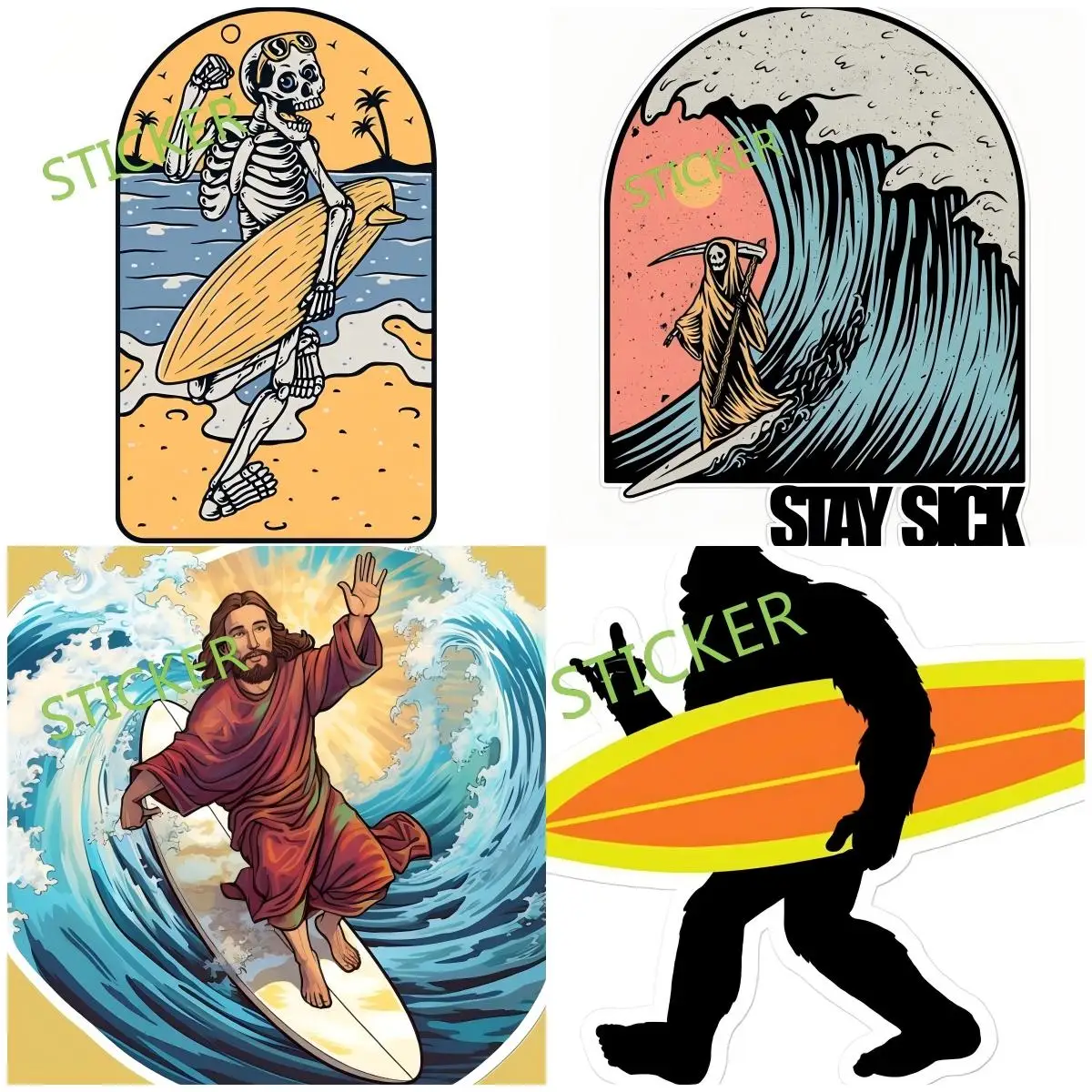 

surfing Creative PVC Sticker Car Electrical Appliances Camping Products Jdm Truck Accessories Caravan the Motorcycle Boat Parts
