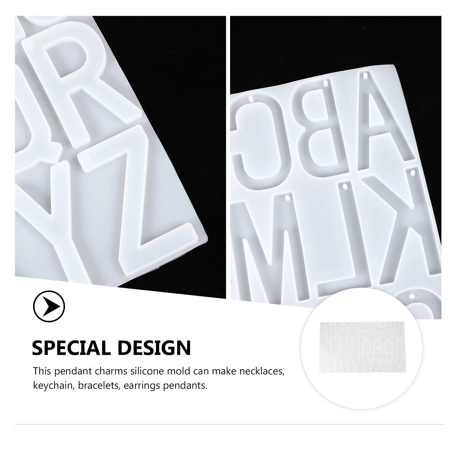 

DIY Alphabet Letters Silicone Mold Pendant Making Craft Mold for Keychain Jewelry Accessories De Silicona Para Resina