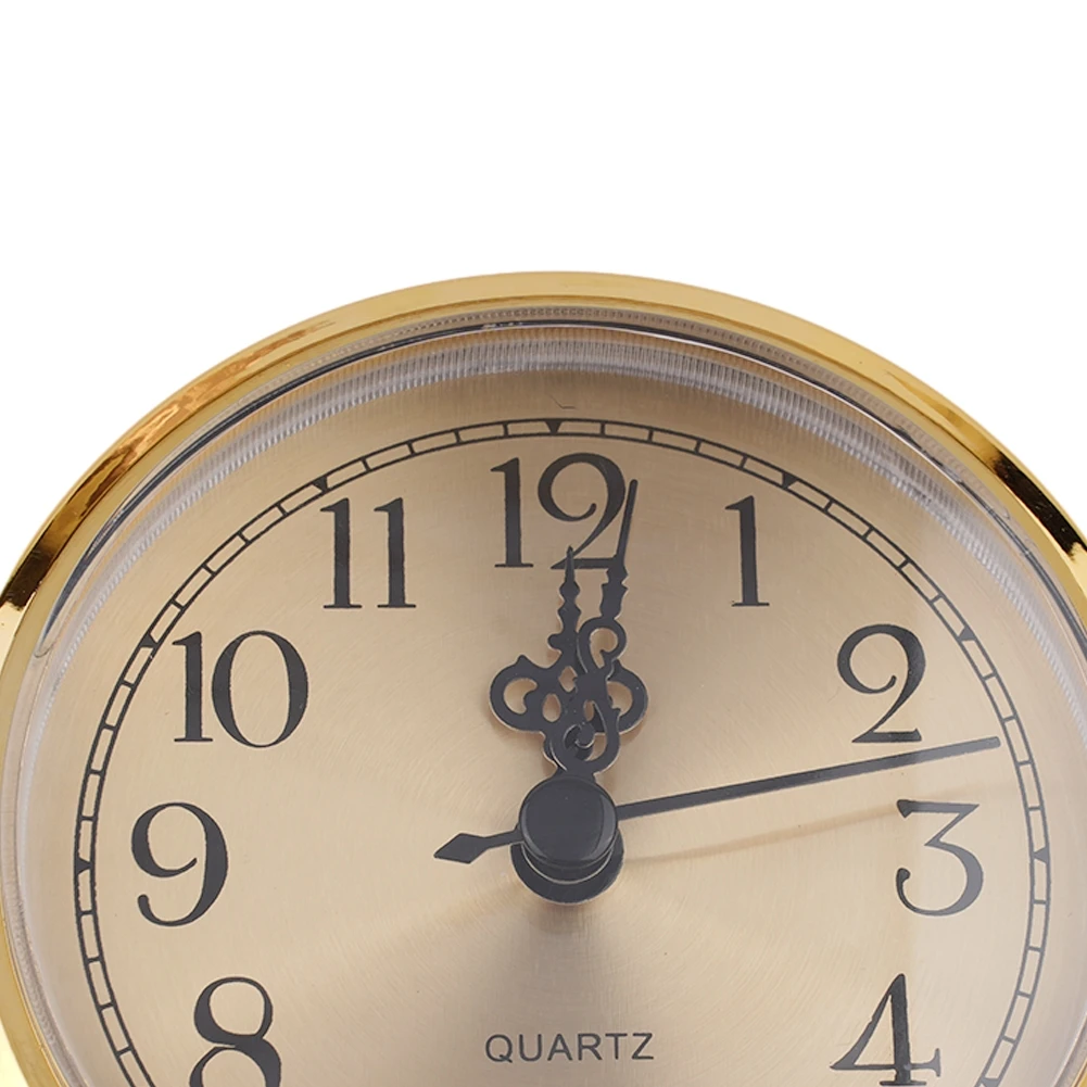 1pcs 90mm Movement Quartz Clock Insert Replacing Arabic Numbers Clear Lens Colored Trim Gold/silver Part Replacement
