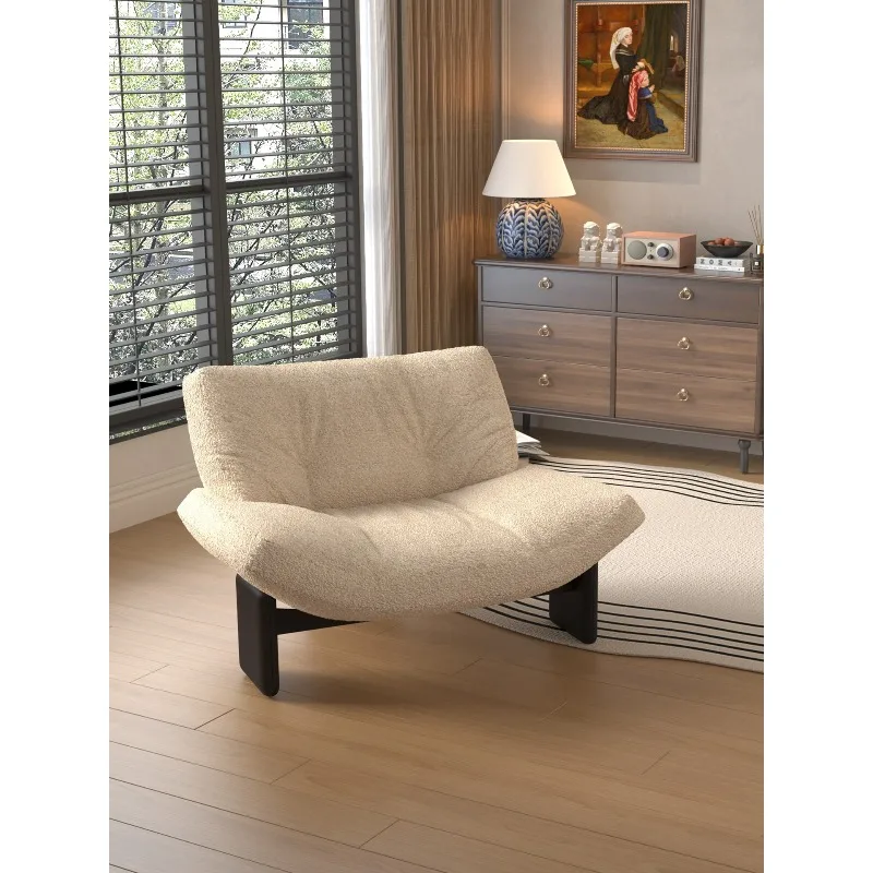

American retro single sofa chair solid wood living room hotel