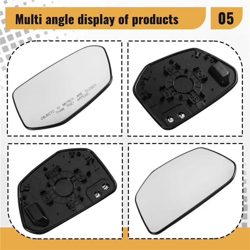 A13F-Car Heated Side Rearview Mirror Glass Lens Plastic Bracket For Honda Civic 2016-2020 USA Version Car Outer Side Mirrors