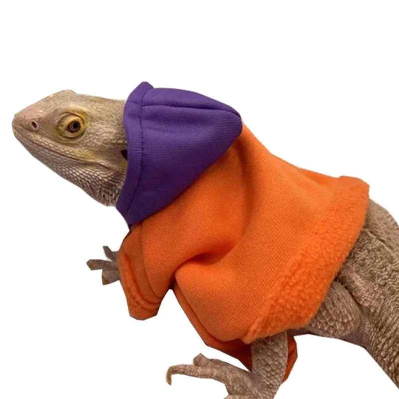 Lizards Clothes for Bearded Dragon Geckos Reptiles Apparel Hand-made Hoodies Jackets for Small Animal Geckos