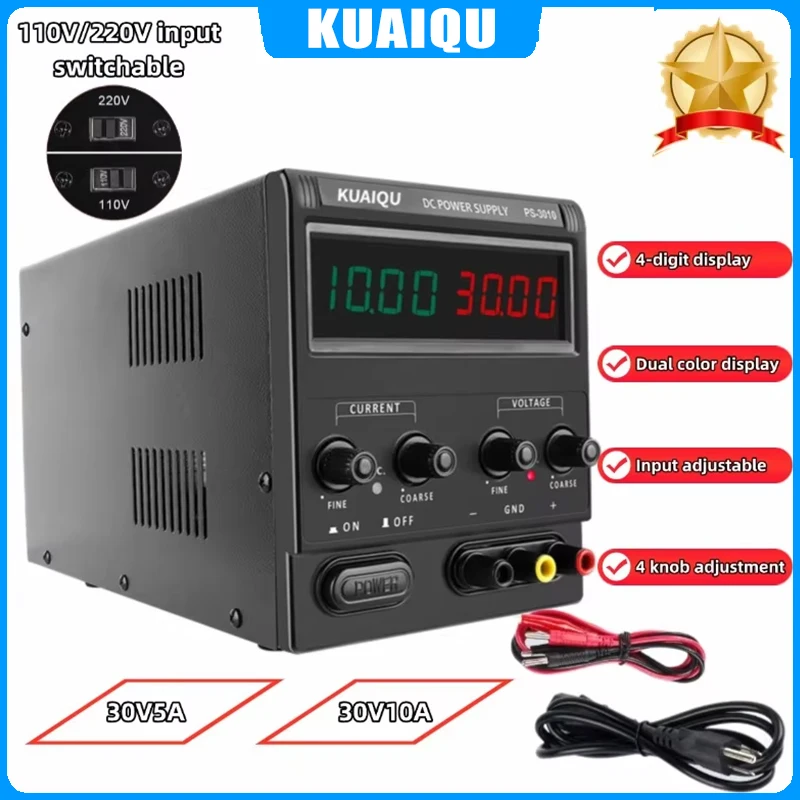 

DC Switching Lab Power Supply Adjustable Laboratory 30V 10A 30V 5A Voltage Regulator Stabilizer Bench Source For Phone Repair