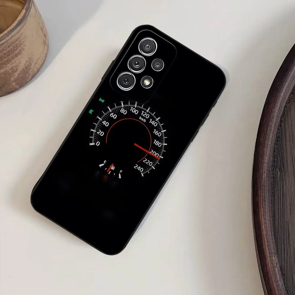 A-Automotive S-Speedometer Phone Case for Samsung s20 s21 s22 s23 a24 a34 a54 m54 n20 ultra plus  protective case