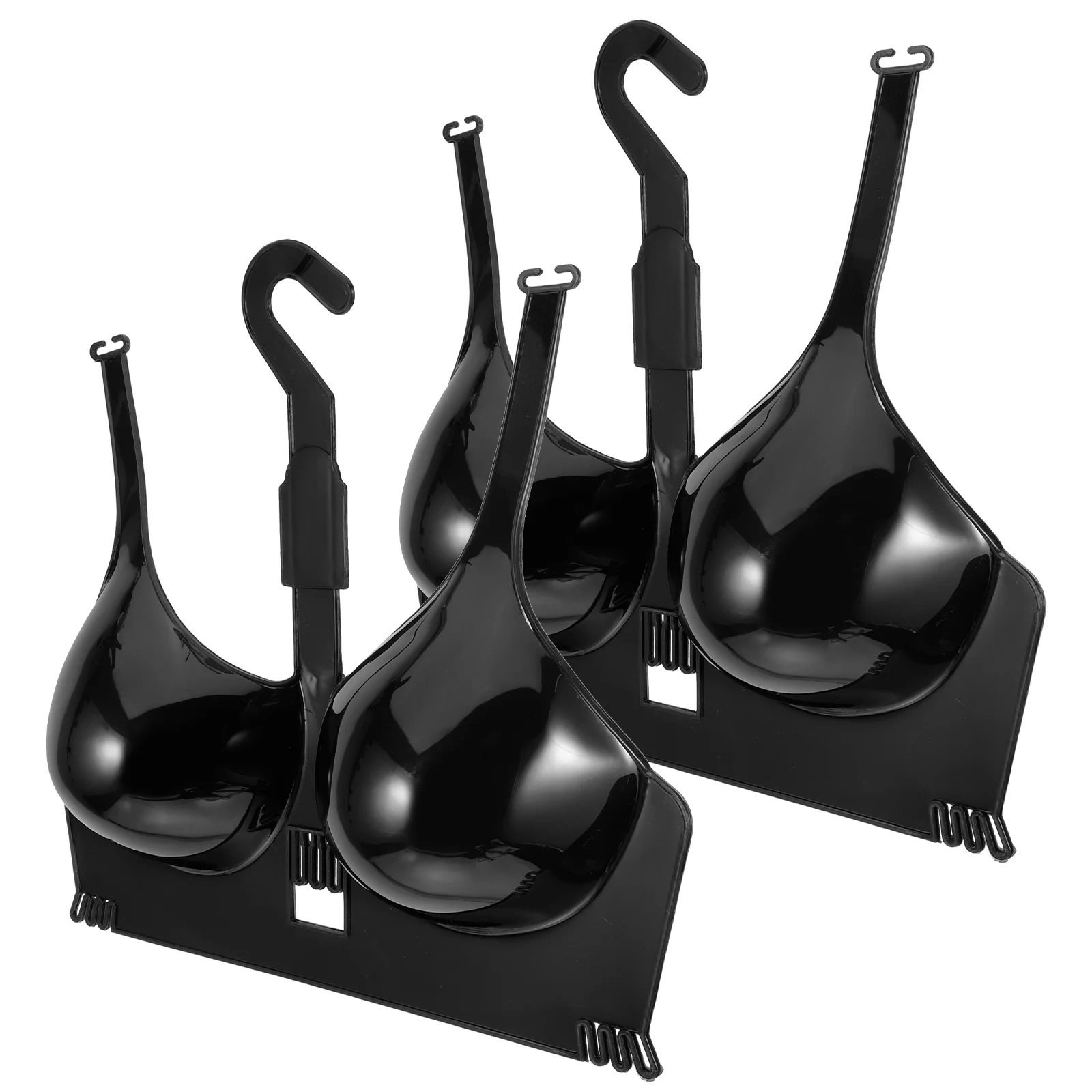 

2 Pcs Black Bra Display Stand Hanging Underwear Mannequin Women Lingerie Rack Female Bra Display Clothes Shop Clothing Store