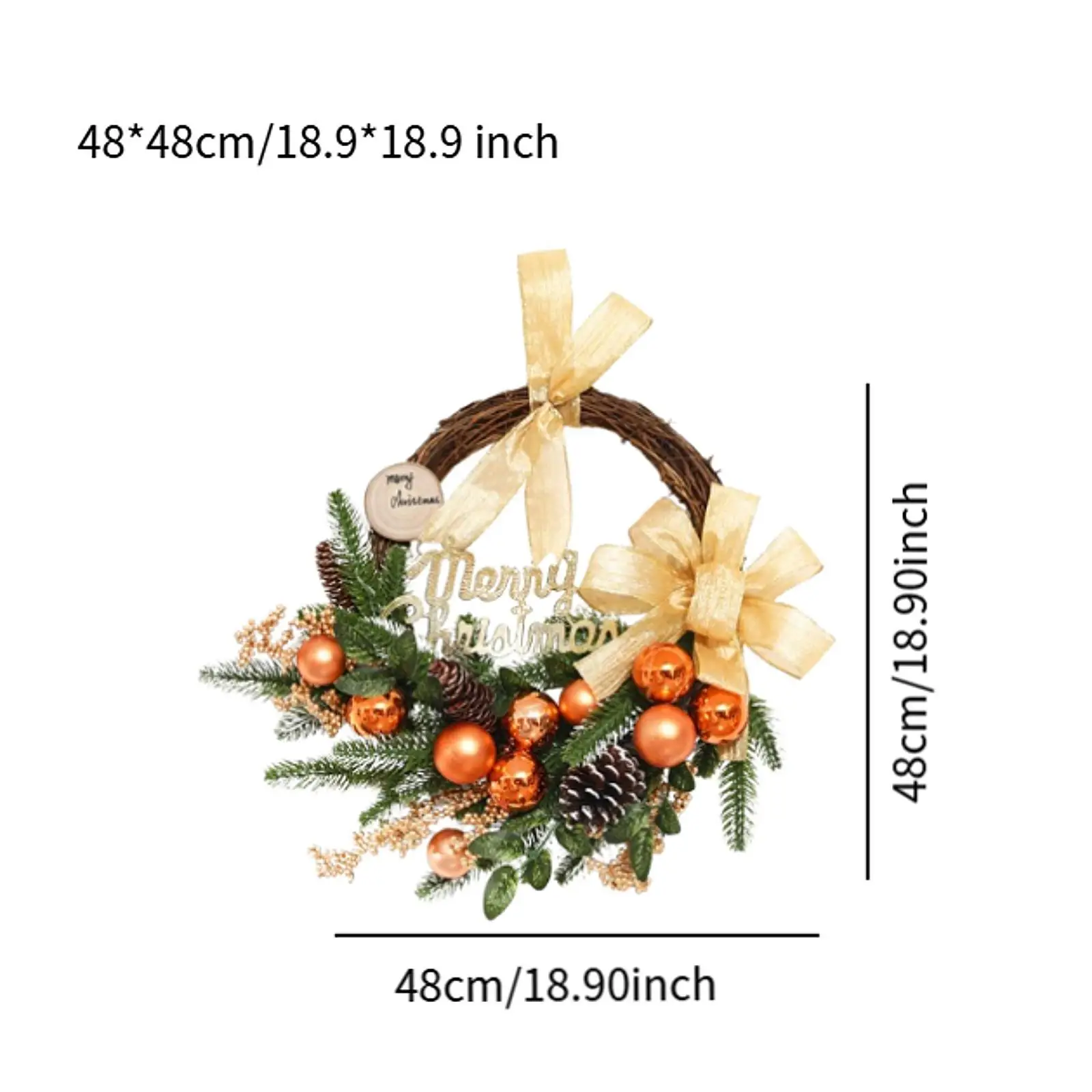 Artificial Christmas Wreath Front Door Wreath for Home Office Living Room