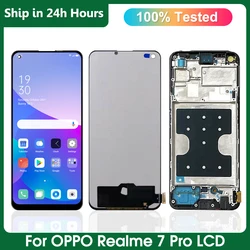 AMOLED TFT Realme 7 Pro Screen For OPPO Realme 7 Pro RMX2170 Lcd Display Digital Touch Screen With Frame Assembly Replacement