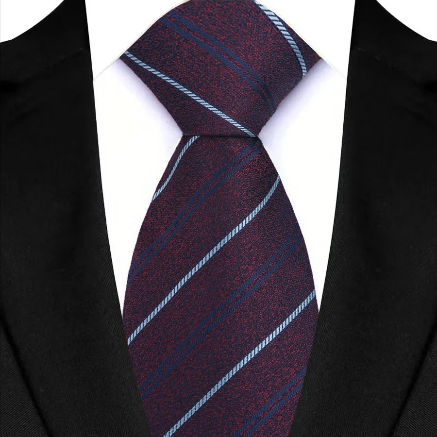 Nouveau Design hommes cravate bleu marron Plaid rayures cravates pour hommes mariage affaires fête marié col accessoires cadeau
