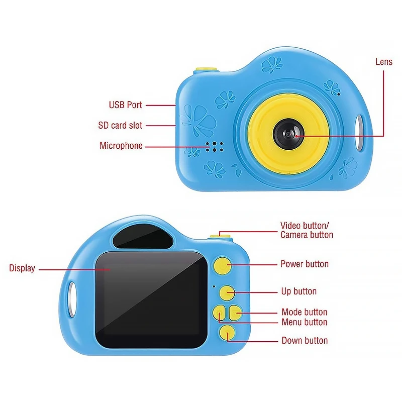 Kids Camera Digital Video Recorder Creative DIY Camcorder 0.3MP Toys Gifts for Girls Boys Birthday/Christmas Gift