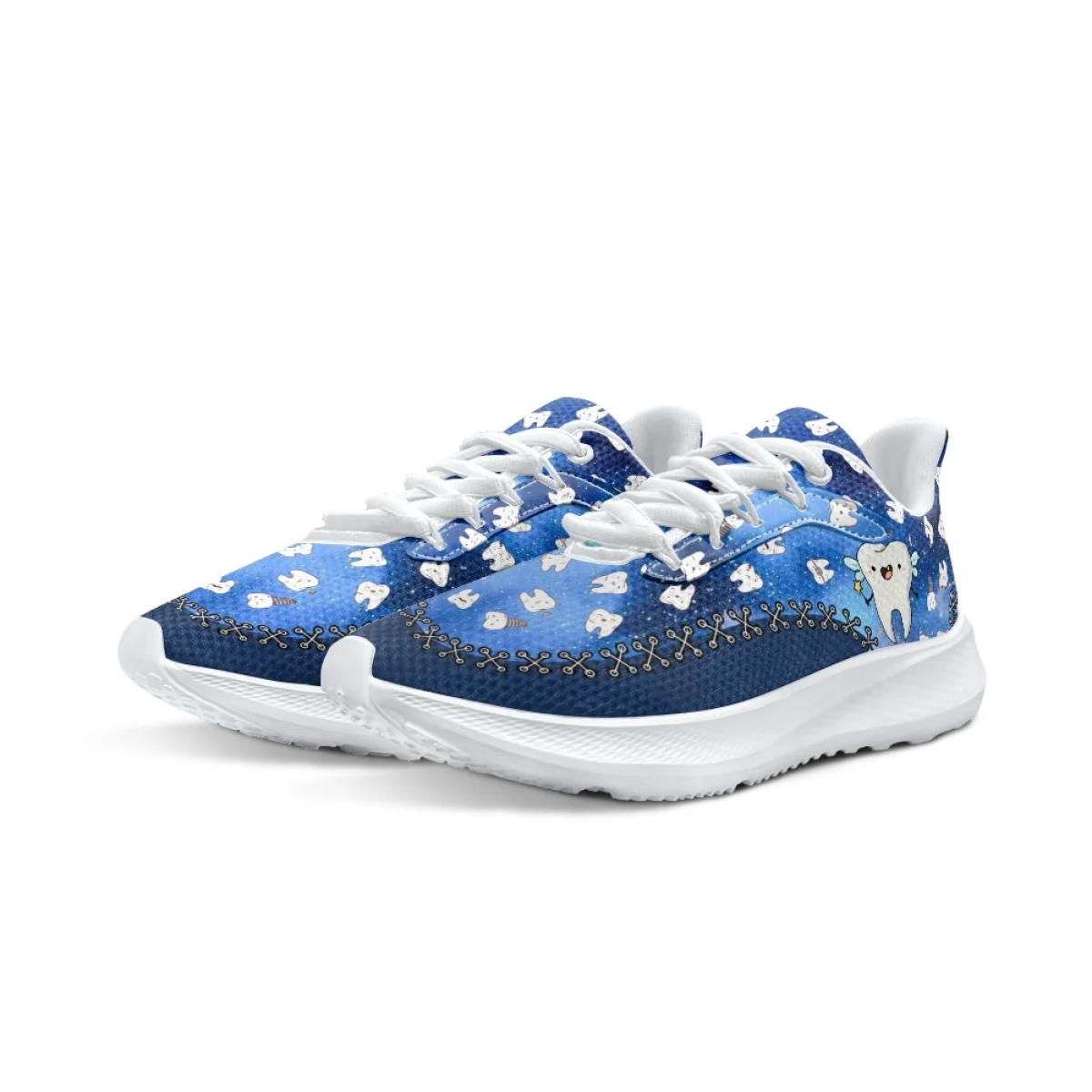 Protecting Teeth Dentist Wings Pattern Ladies Spring Autumn Round Toe Vulcanized Shoes Brand Design Comfortable Soft Sneakers