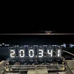 Desk Clock Led Digital Electronic Modern Table Clock Bedroom Tech Mechanical Light Tube Design Decoration Gift Table Clocks Art