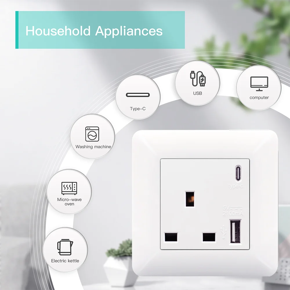 ซ็อกเก็ตสวิตช์ติดผนัง eiomr UK - Home Improvement Uk บทวิจารณ์และราคา