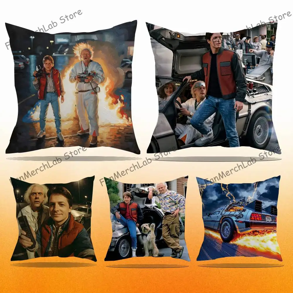 

Movie B-Back To Future Pillow Case For Sofa Decor Car Office Room Printing Cushion Cover Decorations and Protector