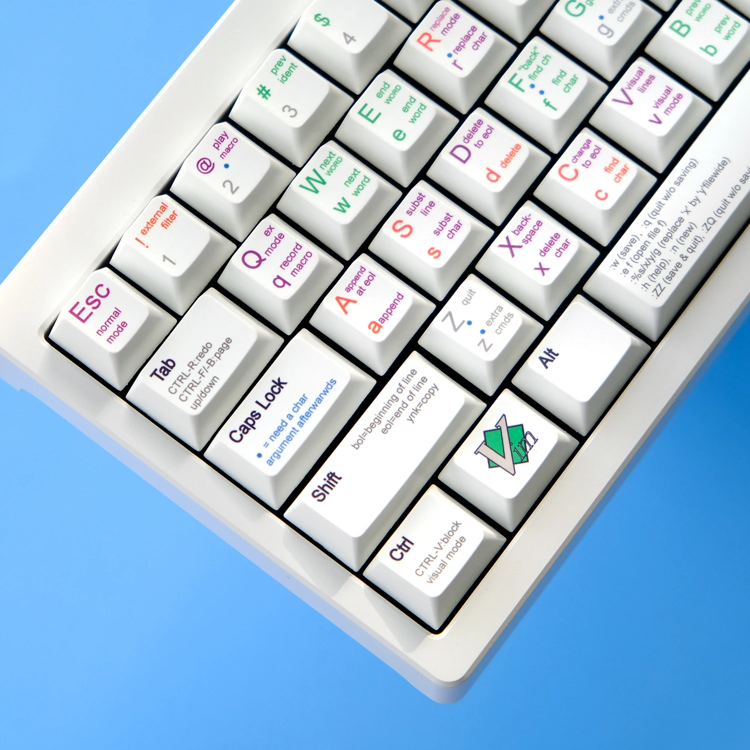 GMK Keycap مبرمج PBT صبغ التسامي لوحة المفاتيح الميكانيكية ، 131 مفاتيح ، VIM Keycap ، ملف تعريف الكرز ، أبيض ، MX التبديل ، 1.75U ، 2U