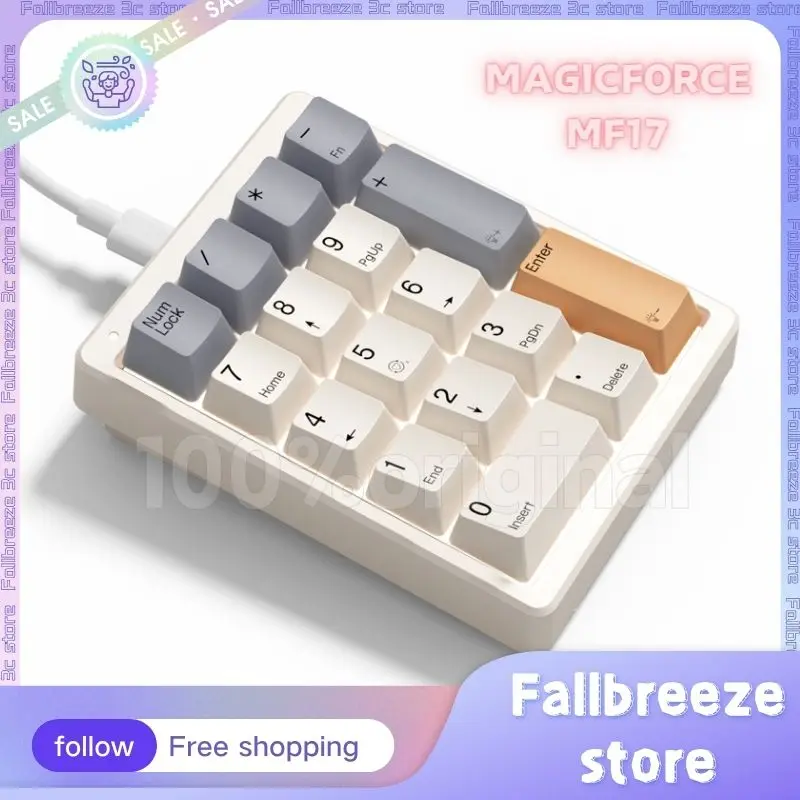 

Magicforce Mf17 Mini Numeric Keypads 17key Pbt Usb Wired Gaming Accessory For Pc Portable Office Calculator Mechanical Keyboards