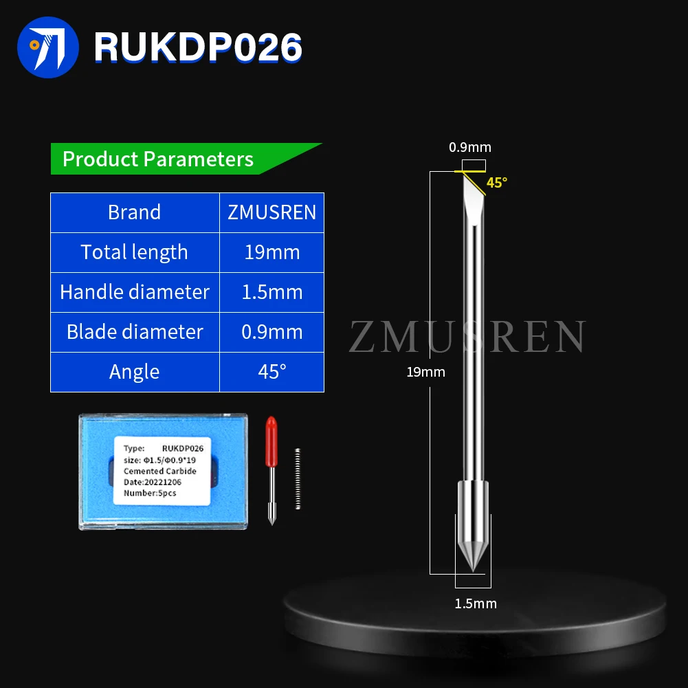 RUKING RUKDP026 RUKDP027 IECHO E15-01 E15-02 E15-05 JWEI J201 J202 J206 J208 Plotter Blade Cemented Carbide Plotter Knife 5PCS